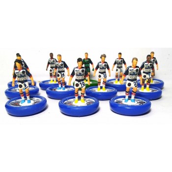 Subbuteo Andrew Table Soccer Paris St Germain 2014-15 away kit on WSB Professional bases